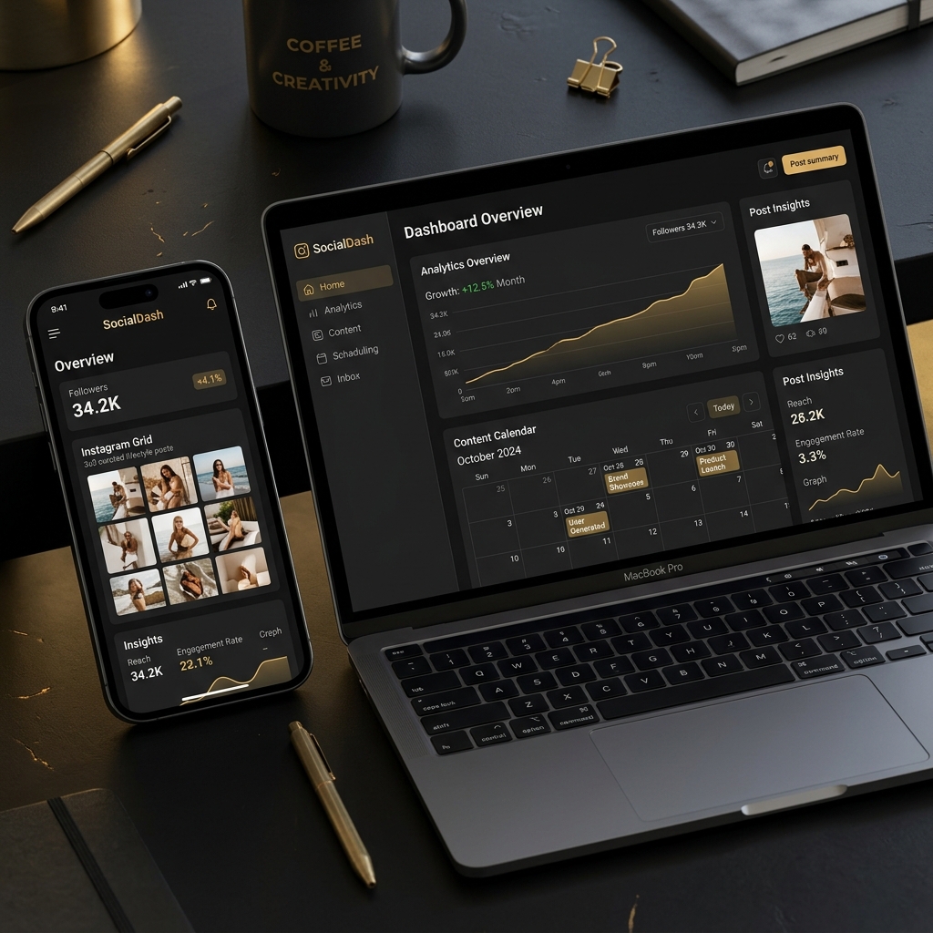 Social media feed mockup